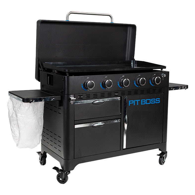 Pit Boss Ultimate Plancha: 5 Burner with Cart (30mb, with Manifold kit) - Free Cover Included