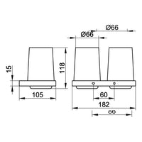 Keuco Edition 11 Double Tumbler Holder with Crystal Glass Tumbler