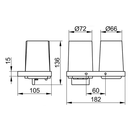 Keuco Edition 11 Double Holder with Crystal Glass Tumbler and Lotion Dispenser