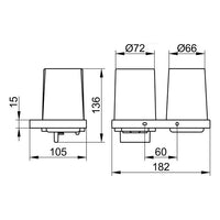 Keuco Edition 11 Double Holder with Crystal Glass Tumbler and Lotion Dispenser