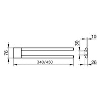 Keuco Edition 400 Twin Towel Holder