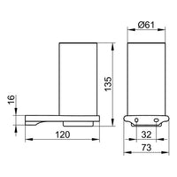 Keuco Edition 400 Single Tumbler Holder with Crystal Glass Tumbler