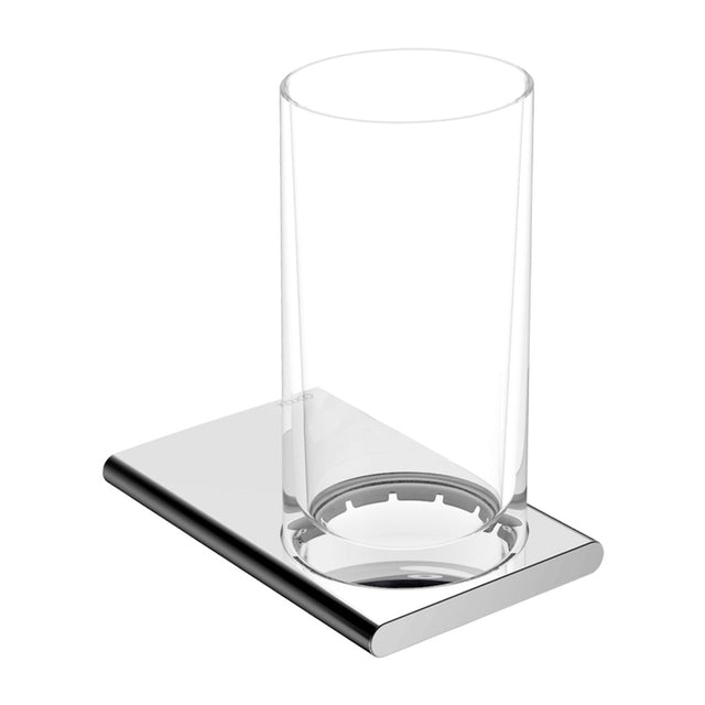 Keuco Edition 400 Single Tumbler Holder with Crystal Glass Tumbler