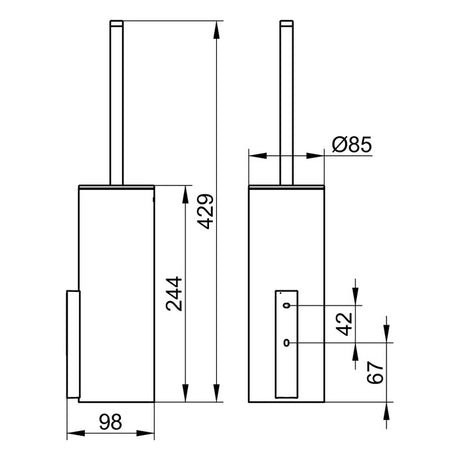Keuco Edition 400 Toilet Brush Set