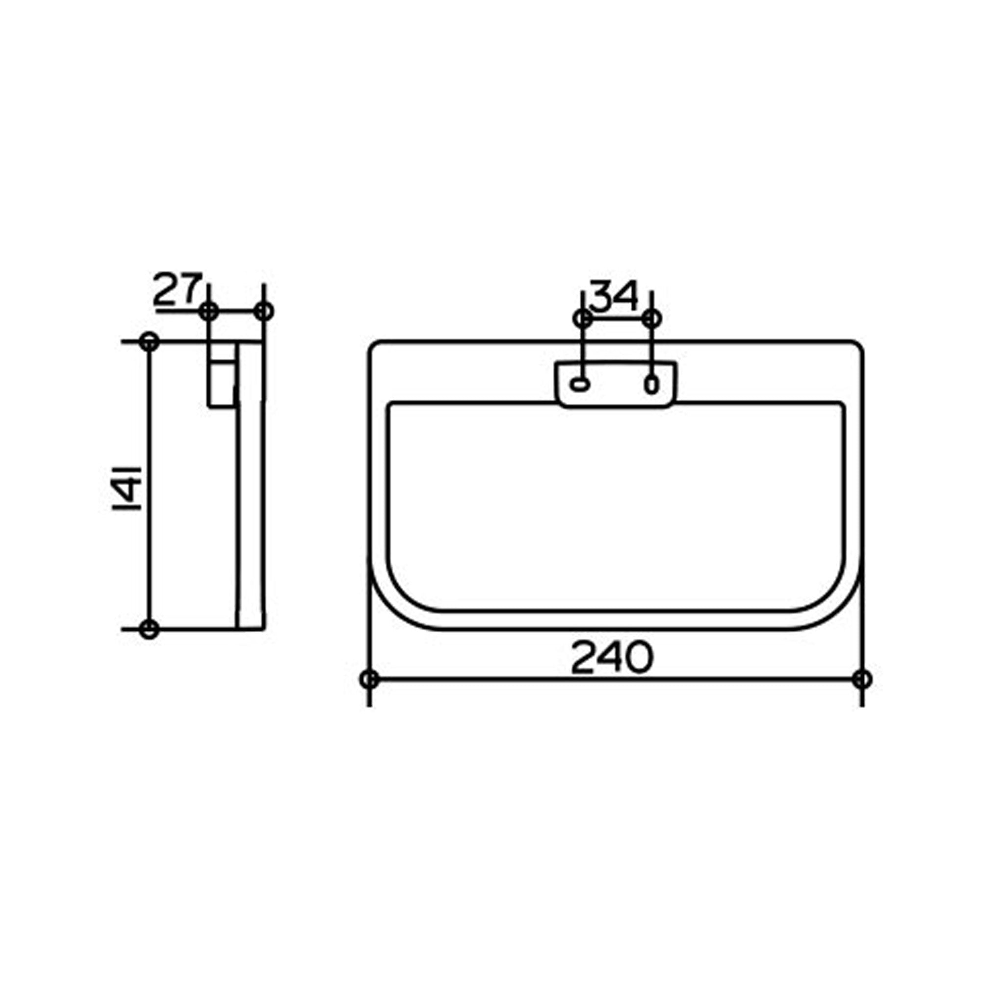 Keuco Collection Moll Towel Ring in Chrome Plated Finish