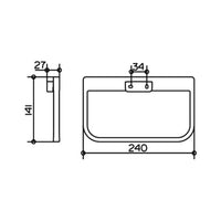 Keuco Collection Moll Towel Ring in Chrome Plated Finish