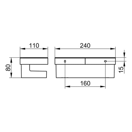 Keuco Collection Moll Shower Basket - Chrome/White Finish