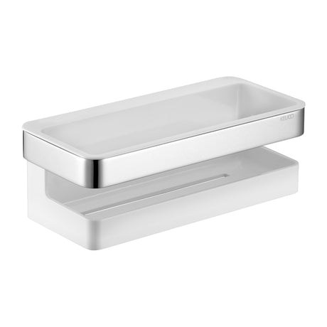 Keuco Collection Moll Shower Basket - Chrome/White Finish