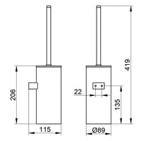 Keuco Collection Moll Wall Mounted Toilet Brush Set