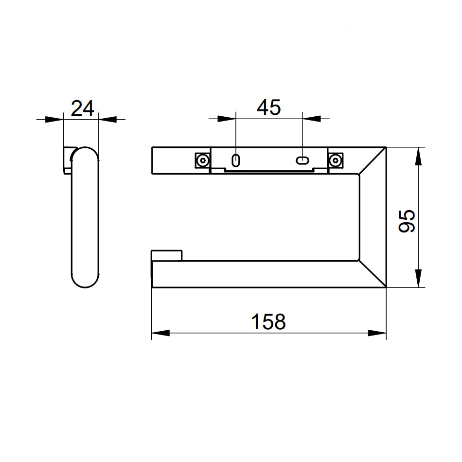 Keuco Collection Reva Toilet Roll Holder in Chrome Plated Finish