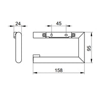Keuco Collection Reva Toilet Roll Holder in Chrome Plated Finish
