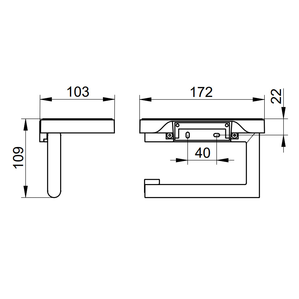 Keuco Collection Reva Toilet Roll Holder With Shelf