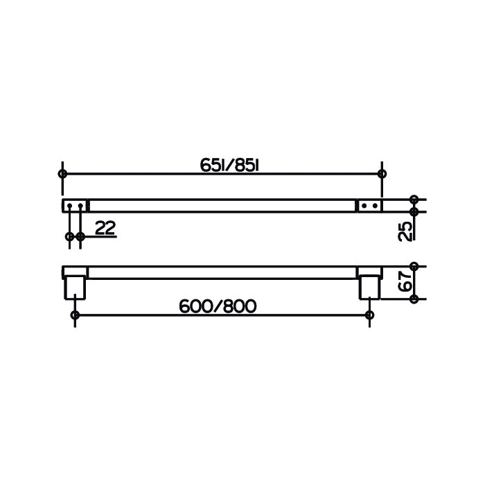 Keuco Plan Black Edition Towel Rail