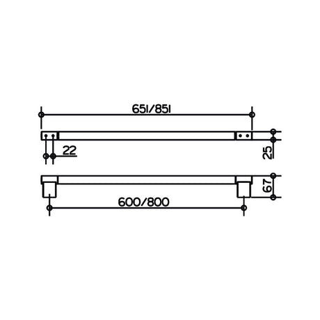 Keuco Plan Black Edition Towel Rail