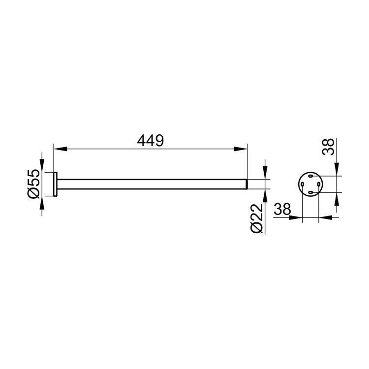 Keuco Plan Black Edition Towel Holder