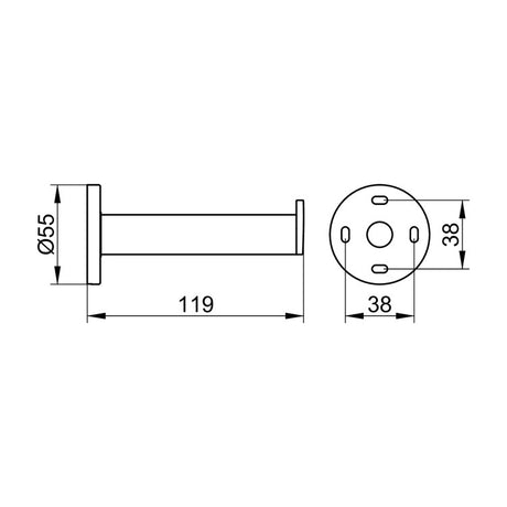 Keuco Plan Black Edition Spare Toilet Paper Holder