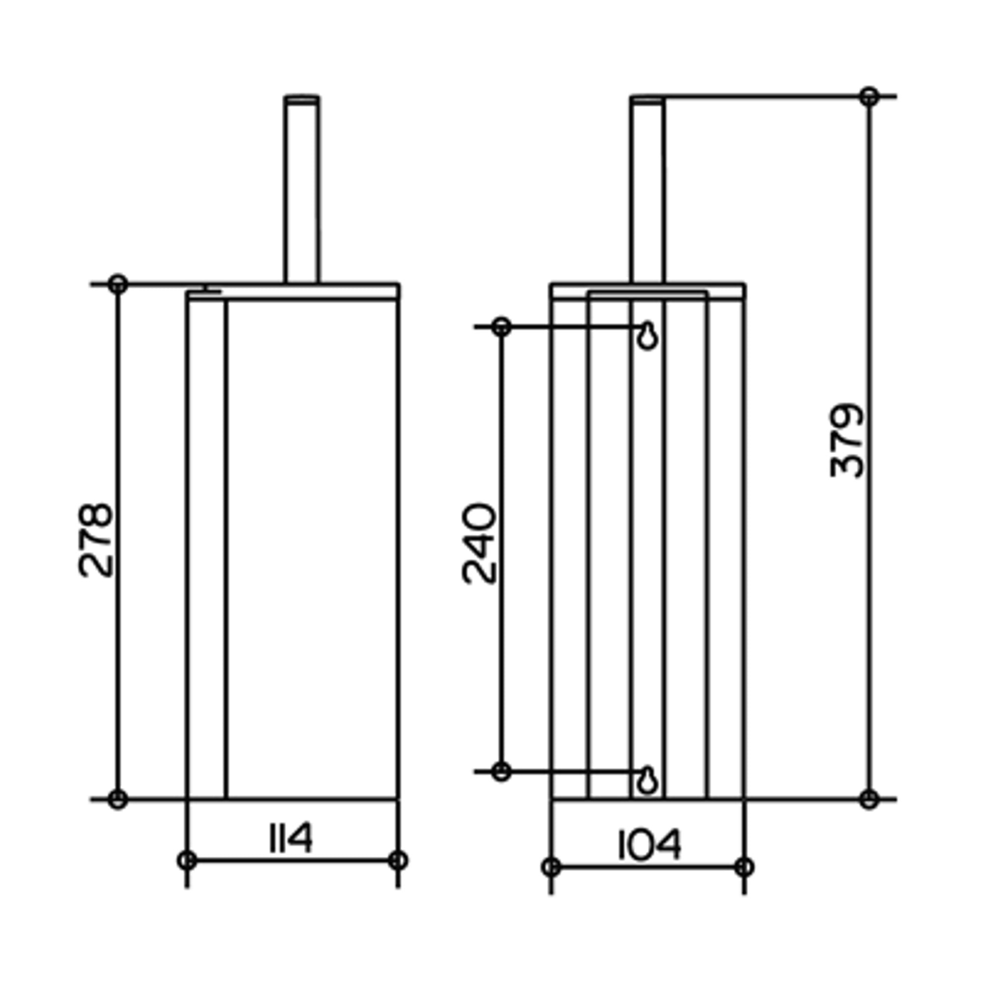 Keuco - Plan Complete Toilet Brush Set - Chrome Plated Finish