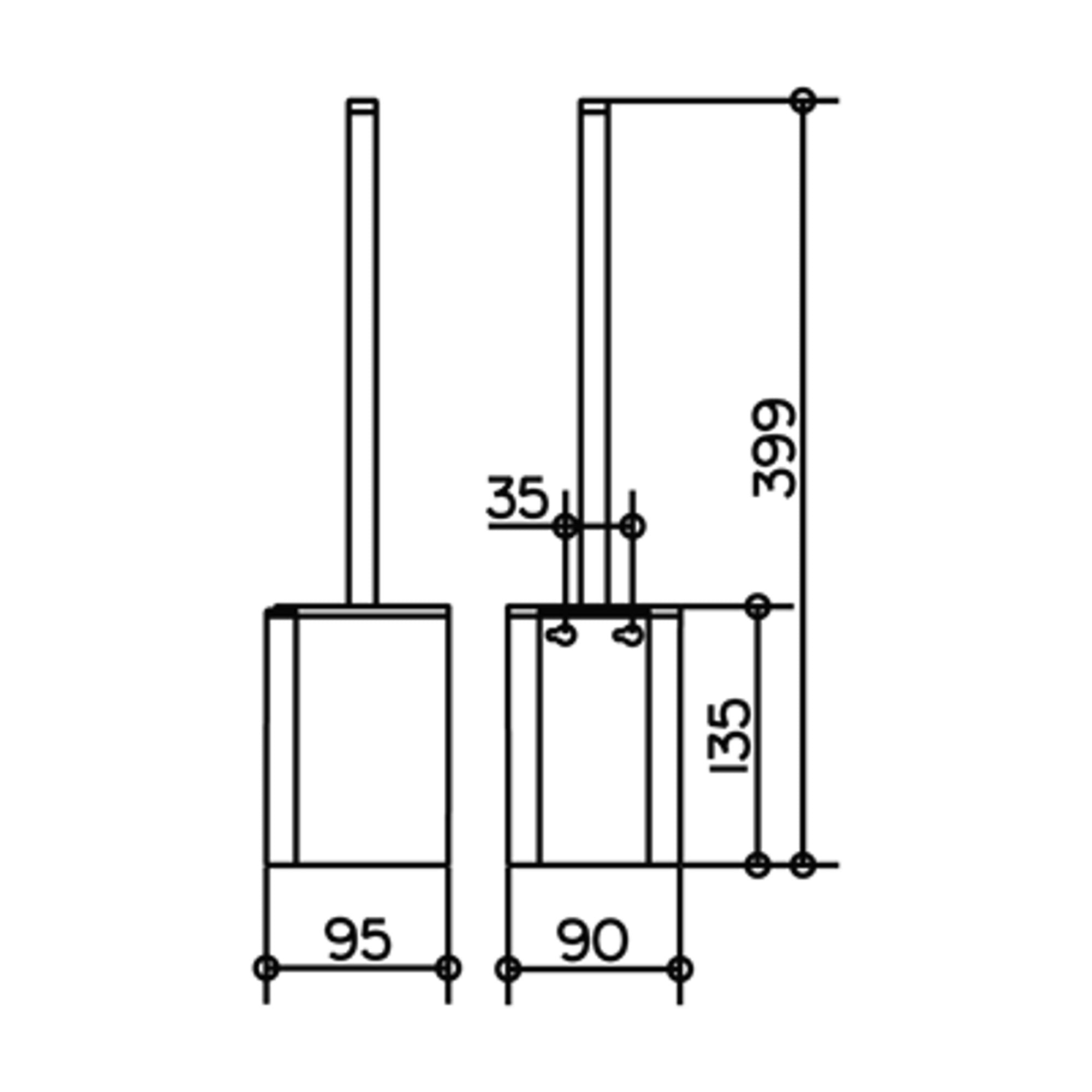 Keuco - Plan Complete Toilet Brush Set - Chrome Plated Finish