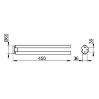 Keuco Edition 90 Swivel Arm Towel Holder