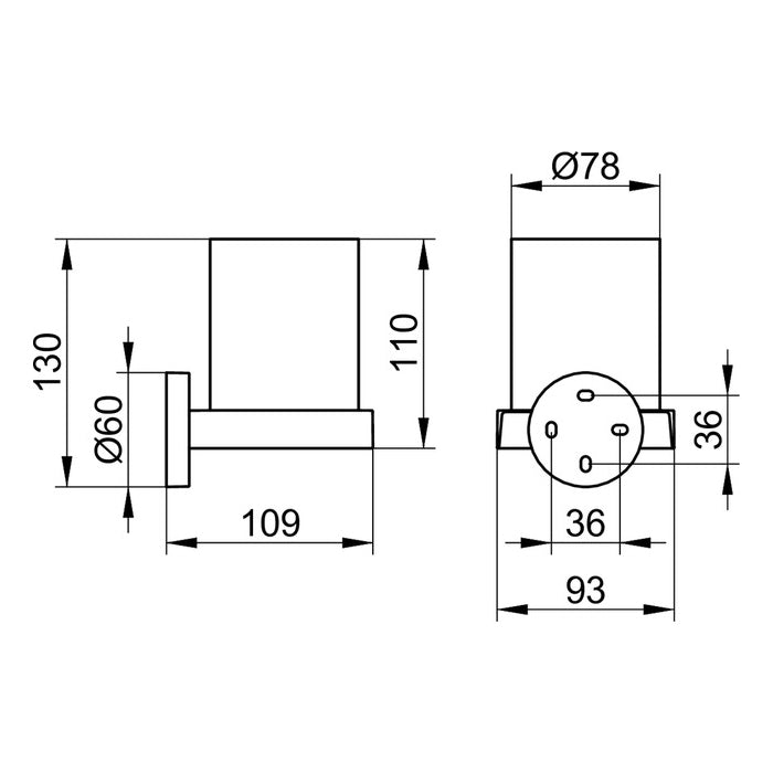 Keuco Edition 90 Tumbler Holder with Crystal Glass Tumbler