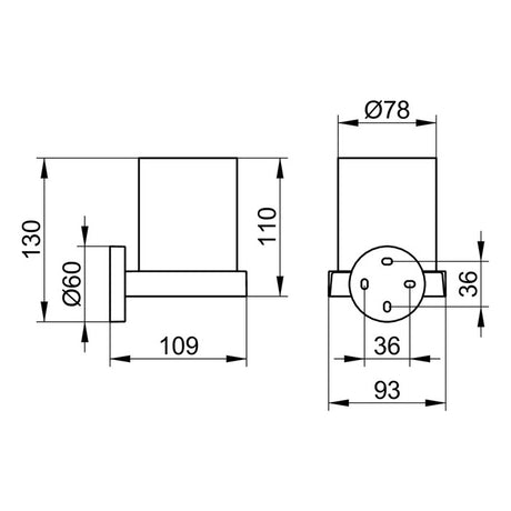 Keuco Edition 90 Tumbler Holder with Crystal Glass Tumbler