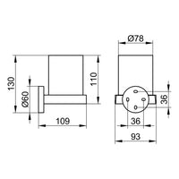 Keuco Edition 90 Tumbler Holder with Crystal Glass Tumbler