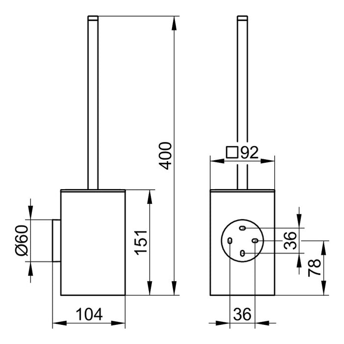 Keuco Edition 90 Toilet Brush Set