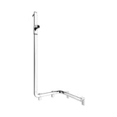 Keuco Axess Hand Shower Rail and Corner Grab Bar Execution Left Chrome Plated - Available in Various Sizes