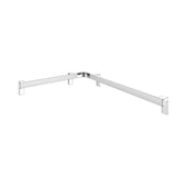 Keuco Axess Corner Grab Rail for Shower/ Bath in Aluminium Silver-Anodised / Chrome-Plated Finish - Available in Various Sizes