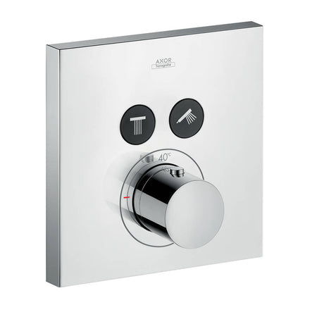 Axor ShowerSelect Square Thermostatic Mixer For 2 Outlets