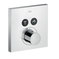 Axor ShowerSelect Square Thermostatic Mixer For 2 Outlets