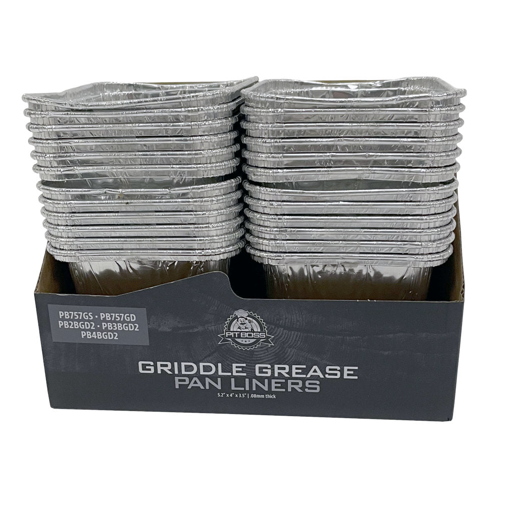 Pit Boss Foil Grease Pan Liners - Ultimate Plancha 2, 3, 4 Burner (6 Pack)
