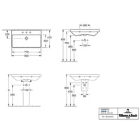 Villeroy & Boch Avento Vanity Washbasin - 800 x 470 x 165 mm