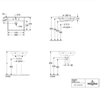 Villeroy & Boch Avento Vanity Unit, 2 Drawers - 580 x 514 x 452 mm