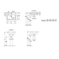 Villeroy & Boch Architectura Washbasin With Overflow - White Alpin - Available in 2 Sizes