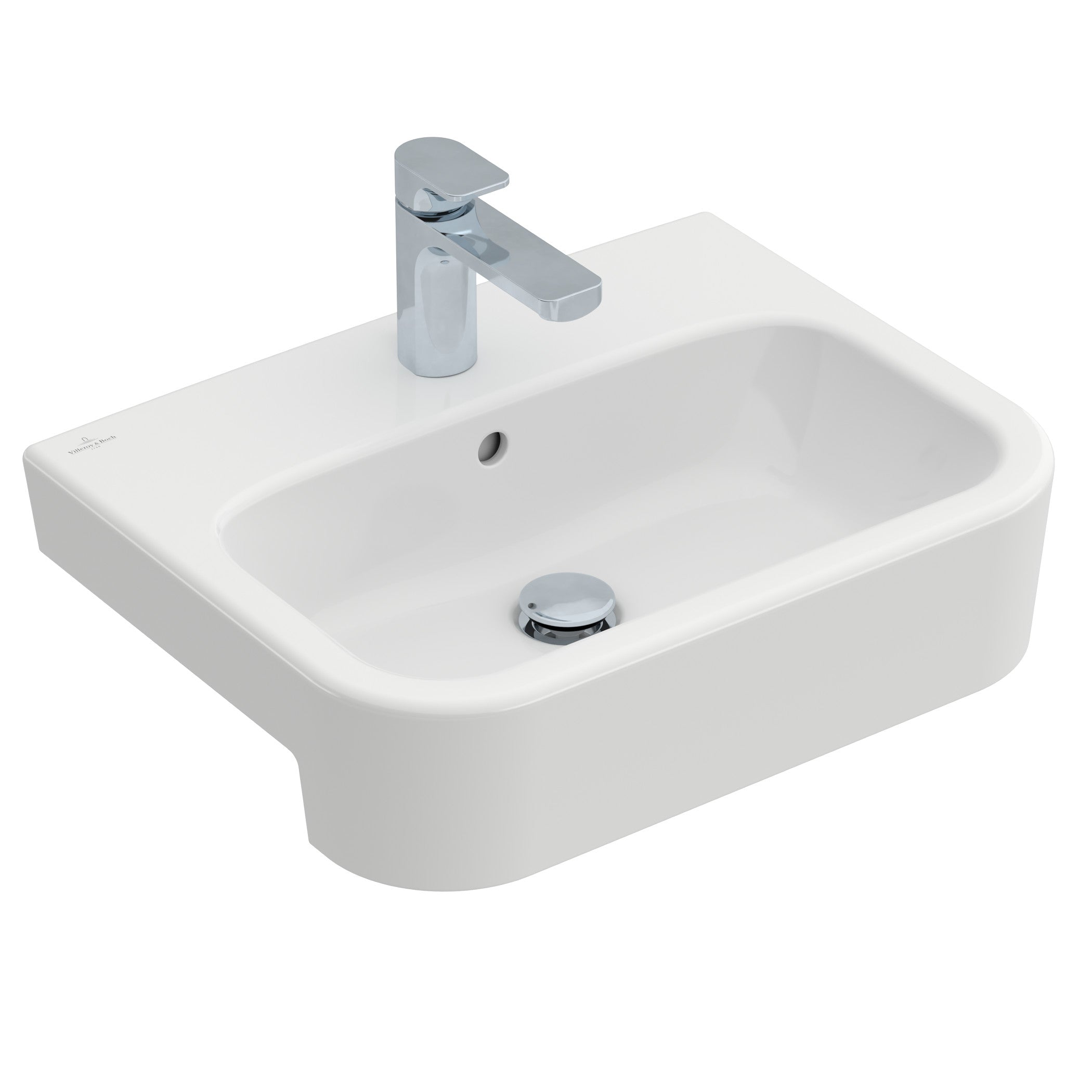 Villeroy & Boch Architectura Semi-Recessed Washbasin with Overflow - White Alpin