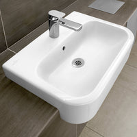 Villeroy & Boch Architectura Semi-Recessed Washbasin with Overflow - White Alpin