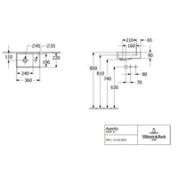 Villeroy & Boch Avento Vanity Unit, 1 Door Left Hand - 340 x 514 x 202 mm