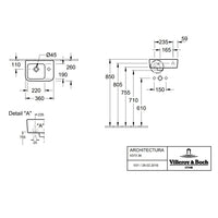 Villeroy & Boch Architectura Handwash Basin with Overflow - 2 Sizes Available