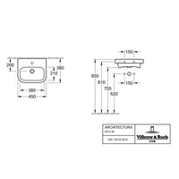 Villeroy & Boch Architectura Handwash Basin with Overflow - White Alpin