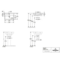 Villeroy & Boch Avento Washbasin Compact - 550 x 370 x 180 mm