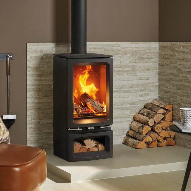 Stovax Vogue Small T Wood Burning Stove With Midline Base - EcoDesign Ready