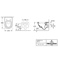 Villeroy & Boch Subway 2.0 Washdown Toilet Wall-Mounted