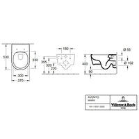 Villeroy & Boch Avento Combi-Pack Toilet Wall-Mounted - White Alpin