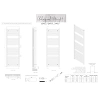 Chelmsford All Electric Heater Towel Rail 1750x600mm - Clearance