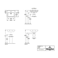 Villeroy & Boch Subway 2.0 Handwash Basin - 500 x 400 x 150 mm