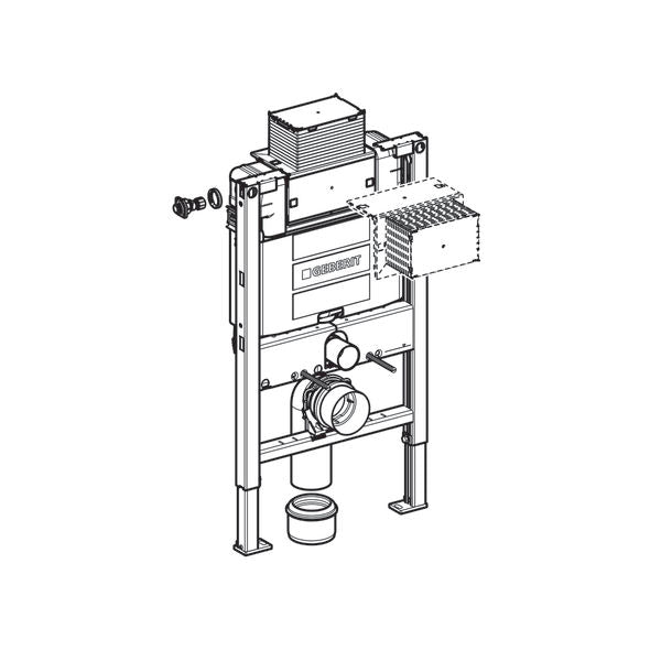 Geberit Duofix Frame & Cistern For Wall-Hung WC, 82cm