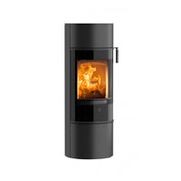 Scan 84-1 Wood Burning Stove - Matt Black, Glass Door, Black Handle