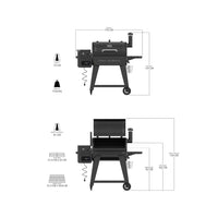 Pit Boss Pro 850 Wood Pellet Smoker - With WiFi Connectivity - Free 6-Piece Cast Iron Cooking Set Included