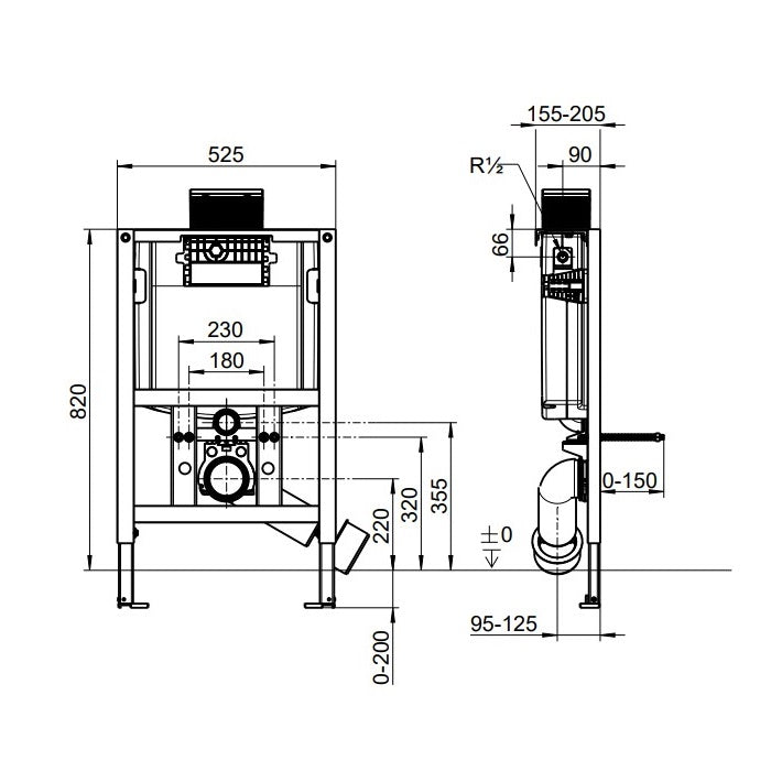 Villeroy & Boch ViConnect Toilet Frame - Available in 3 Sizes